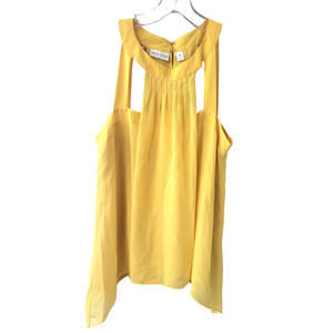 Bisou Bisou Yellow Sheath Tank Top - Medium